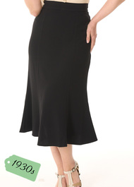 1930s Flutter Skirt - Black