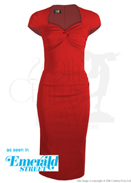 Foxy Lady 50s Wiggle Dress - Ferrari Red