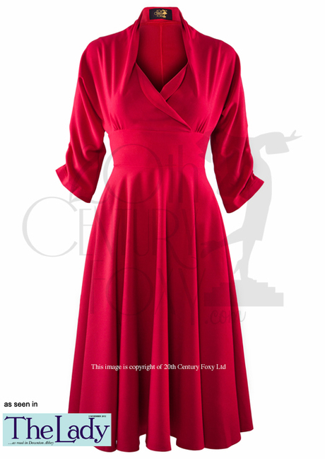 1950s Wrap Circle Dress - Red
