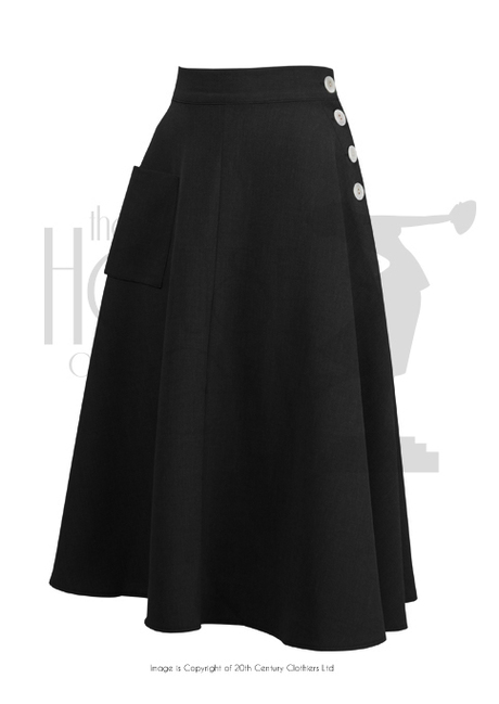 40s Whirlaway Skirt - Black