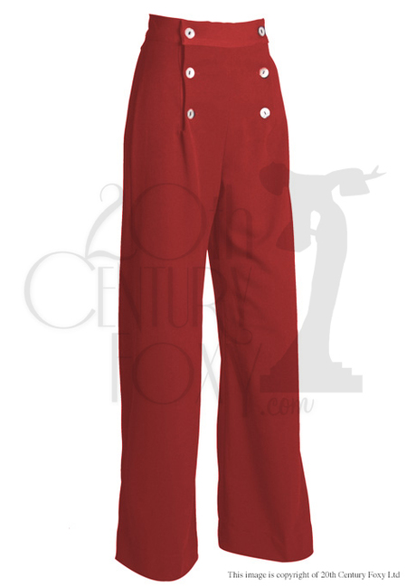 30s Sailor Pants - Red