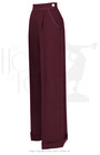 40s Hepburn Pleated Trousers - Berry