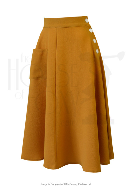 40s Whirlaway Skirt - Mustard
