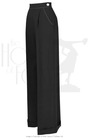 40s Hepburn Pleated Trousers - Black