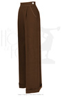 40s Hepburn Pleated Trousers - Brown