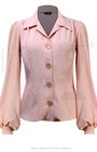40s Long Sleeve Shirt Blouse - Blush Pink