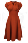 40s Grable Tea Dress - Rust