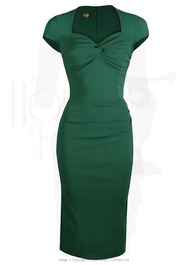 Foxy Lady 50s Wiggle Dress - Holly Green