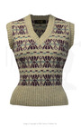 40s Style Fairisle Tank Top - Mulberry Mix