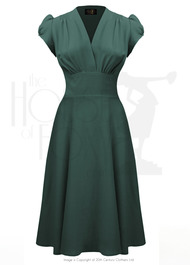 30s 'Ava' Tea Dress - Pine