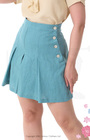 30s Pleated Shorts - Blue Linen