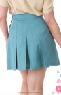 30s Pleated Shorts - Blue Linen