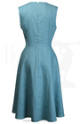 1940s Pinafore Dress - Blue Linen
