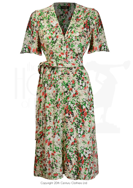 70s Wrap Dress - Bloom Print