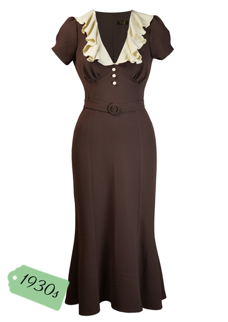 1930s Blondell Dress - Chocolate Brown